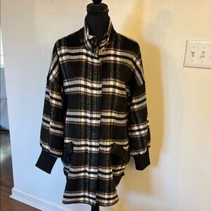 Women’s Steve Madden Wool & Cotton Black Coat